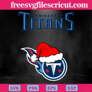 Tennessee Titans Nfl Christmas Logo, Svg Png Dxf Eps Designs Download Invert