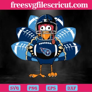 Tennessee Titans Turkey Thanksgiving, Svg Png Dxf Eps Invert