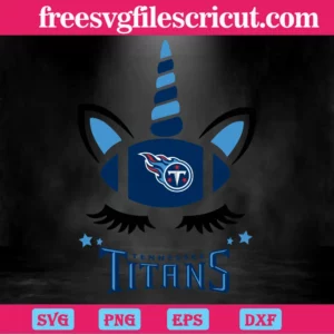 Tennessee Titans Unicorn, Svg Png Dxf Eps Cricut Files Invert