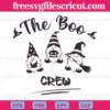 The Boo Crew Black And White Halloween Gnomes Clipart Illustration