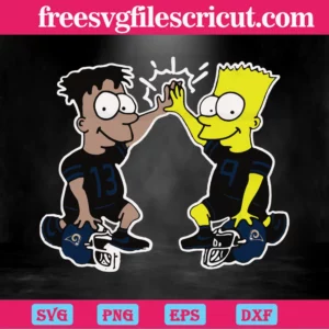 The Simpson Los Angeles Rams, Svg Png Dxf Eps Invert