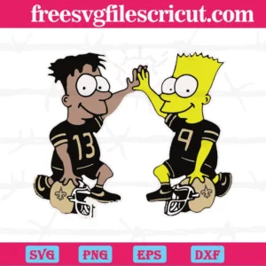 The Simpson New Orleans Saints, Svg Png Dxf Eps Digital Files
