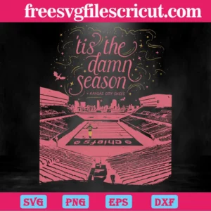 Tis The Damn Season Kansas City Chiefs, Svg Files For Crafting And Diy Projects Invert