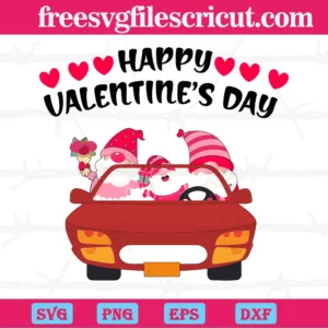 Valentine Gnomes Happy Valentine'S Day Clipart Image, Svg Png Dxf Eps Digital Download