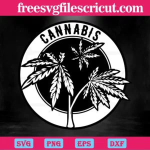 Weed Leaf Vector Gift Diy Crafts, Downloadable Files Invert