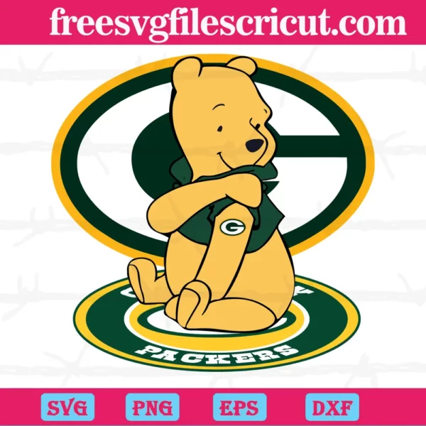 Winnie The Pooh Green Bay Packers Nfl Football, Downloadable Files