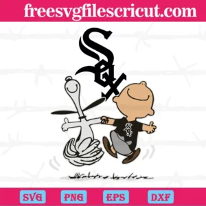 Chicago White Sox Mlb Snoopy And Charlie Brown, Svg Files Invert