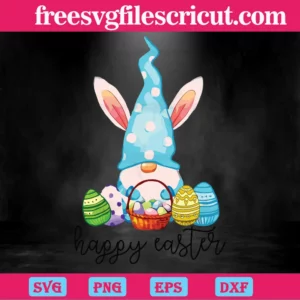 Gnome Happy Easter Images Clipart, Svg Png Dxf Eps Designs Download