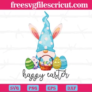 Gnome Happy Easter Images Clipart, Svg Png Dxf Eps Designs Download Invert