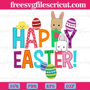 Happy Easter Images Clipart, Svg Png Dxf Eps Digital Files
