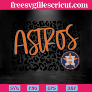 Houston Astros Leopard Logo, Vector Illustrations Invert