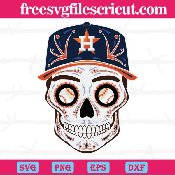 Houston Astros Sugar Skull, Svg Designs