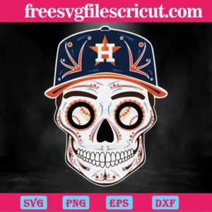 Houston Astros Sugar Skull, Svg Designs Invert