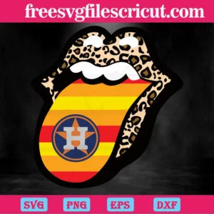Houston Astros Tongue Leopard Lips, Svg File Formats Invert