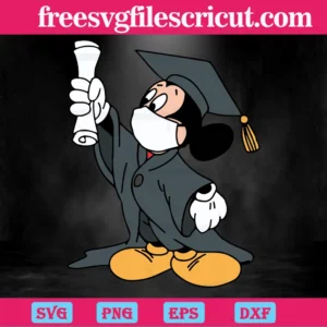 Mickey Mouse Congratulations Graduate Clipart, Design Files Invert