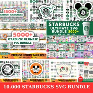 10 000 Starbucks Svg Bundle
