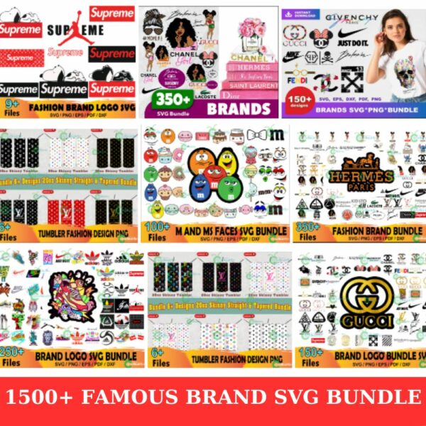 1500 Famous Brand SVG Bundle