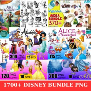 1700 Disney PNG Bundle