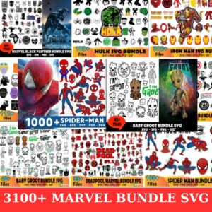 3100 Files Marvel Bundle Svg
