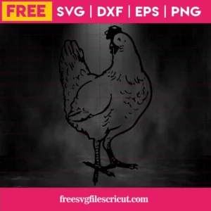 Chicken Clipart Free, Svg Png Dxf Eps Digital Download Invert