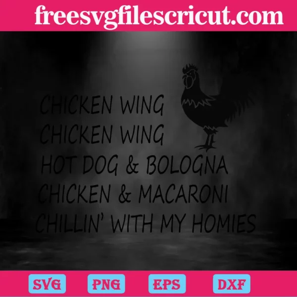 Chicken Wing Clipart, Svg Png Dxf Eps Cricut Invert