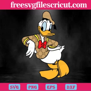 Gucci Donald Duck Clipart, Svg Png Dxf Eps Cricut Silhouette Invert
