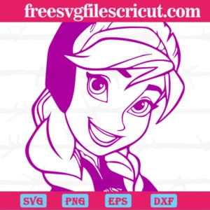 Anna Frozen Clipart, Svg Png Dxf Eps Designs Download