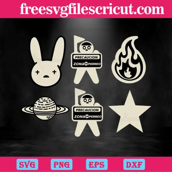 Bad Bunny Logo, Svg Png Dxf Eps Designs Download