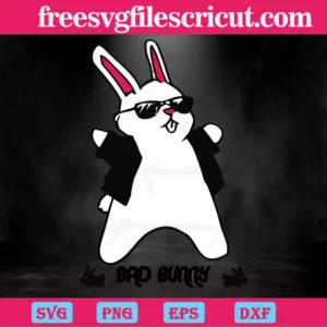 Bad Bunny Svg File Free Invert