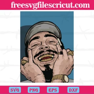 Funny Post Malone Clipart, Svg Png Dxf Eps Digital Files