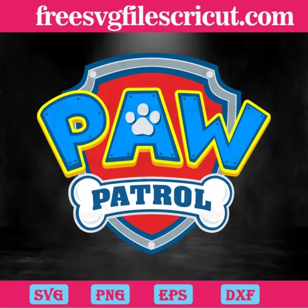 Paw Patrol Shield, Svg Png Dxf Eps Cricut Invert