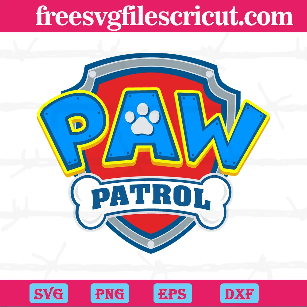 Paw Patrol Shield, Svg Png Dxf Eps Cricut