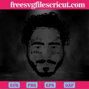 Post Malone Always Tired, Cuttable Svg Files Invert