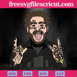 Post Malone Svg Files Invert