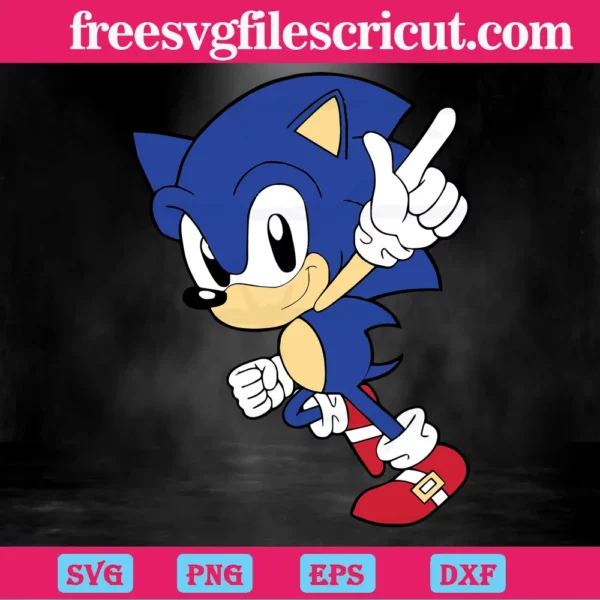Sonic The Hedgehog Clipart, Svg Png Dxf Eps Invert