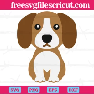 Beagle Cute Dog Clipart, Svg Png Dxf Eps Cricut Silhouette