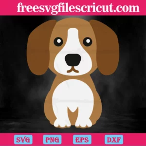 Beagle Cute Dog Clipart, Svg Png Dxf Eps Cricut Silhouette Invert