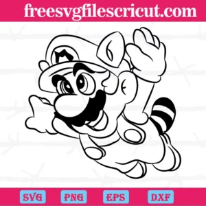 Super Mario Brothers Clipart, Svg Png Dxf Eps Cricut Silhouette Invert