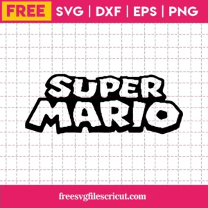 Super Mario Clipart Free, Svg Png Dxf Eps Cricut Invert