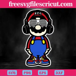 Super Mario Clipart Transparent Background, Digital Files Invert