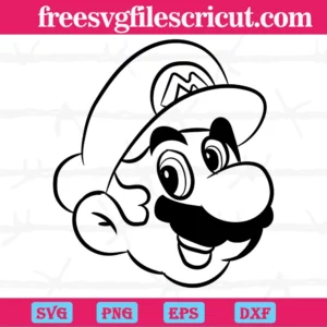Super Mario Head Png, Transparent Background Files Invert