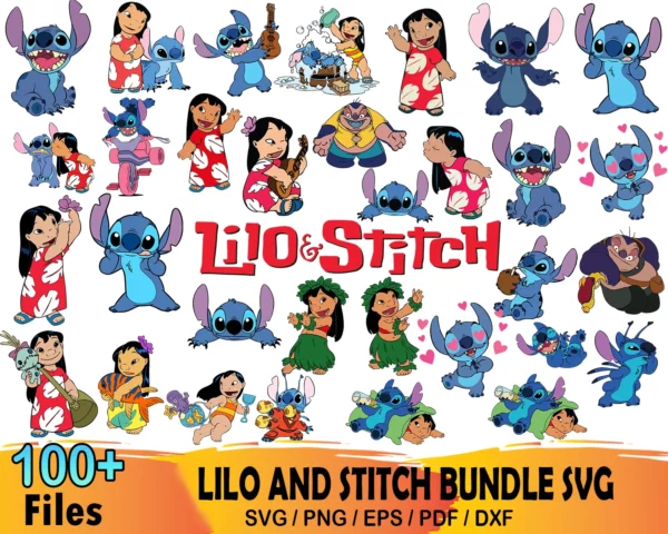 100+ Lilo And Stitch SVG Bundle (Disney SVG, Stitch SVG)