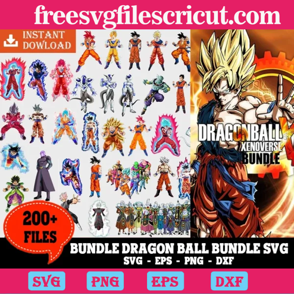 200+ Files Anime Dragon Ball Z Svg Bundle