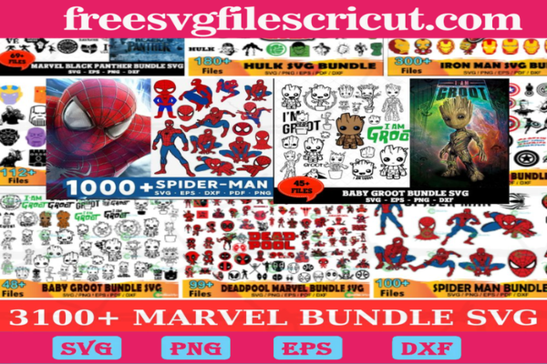 3100 Files Marvel Bundle Svg