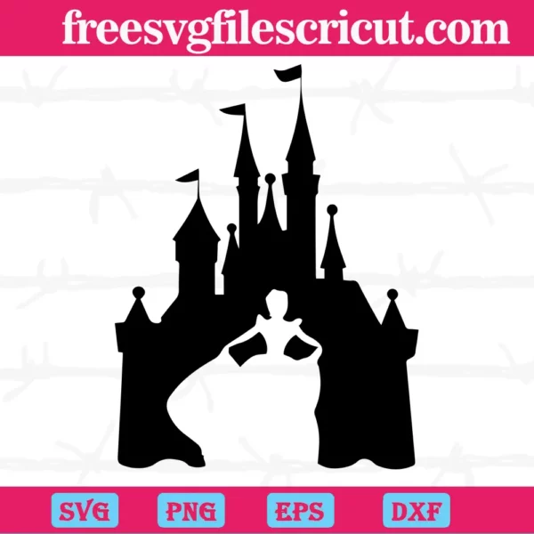Disney Princess Cinderella Castle SVG Clipart.