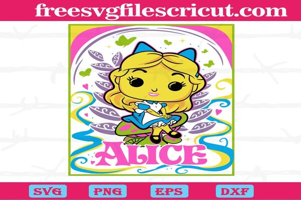 Funko Pop Alice in Wonderland SVG Free