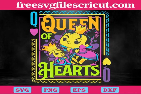 Queen of Hearts Alice in Wonderland SVG Free