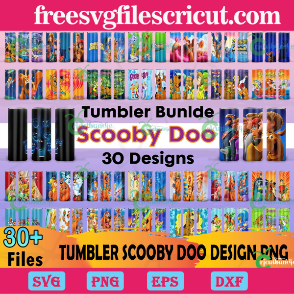 30 Scooby Doo 20oz Tumbler PNG Bundle