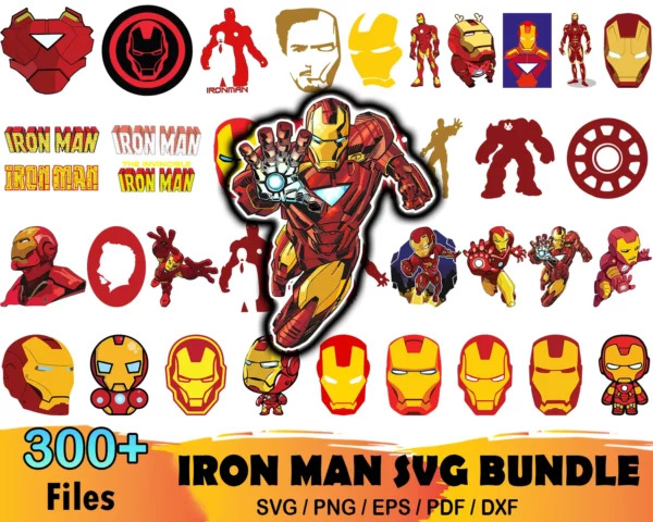 300+ Iron Man SVG Bundle