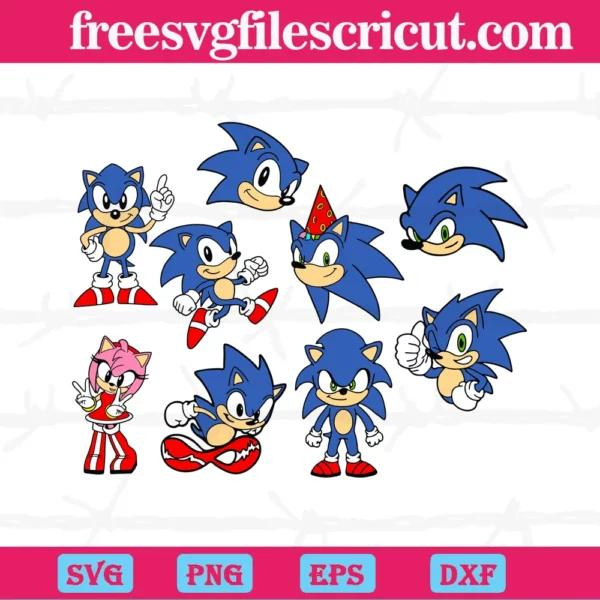 Exploring the Iconic Sonic the Hedgehog Characters - free svg files for ...